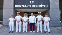 Başkan Kotan, İtalyan Deniz Kuvvetleri Komutanı ve Heyetini Konyaaltı'nda Ağırladı